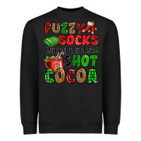 Black fuzzy socks flannel blankets and hot cocoa Heavyweight Sweatshirt - OliviaCreatesArt
