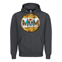Smoke american football round earrings Zipper Hoodie - BundleAndBundleShop