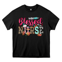 Black blessed nurse Heavy Core Tee - NancyCooperArtShop