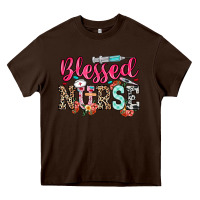 Chocolate Brown blessed nurse Heavy Core Tee - NancyCooperArtShop