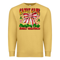 Antique Gold Candy Cane Christmas Club Premium Sweatshirt - CowhideDigitalArt