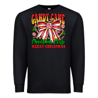 Black Candy Cane Christmas Club Premium Sweatshirt - CowhideDigitalArt