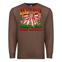 Chestnut Candy Cane Christmas Club Premium Sweatshirt - CowhideDigitalArt