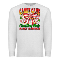 Oatmeal Heather Candy Cane Christmas Club Premium Sweatshirt - CowhideDigitalArt