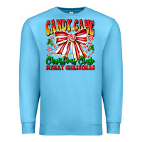 Ocean Blue Candy Cane Christmas Club Premium Sweatshirt - CowhideDigitalArt