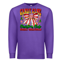 Purple Candy Cane Christmas Club Premium Sweatshirt - CowhideDigitalArt