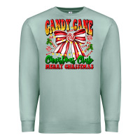 Seafoam Candy Cane Christmas Club Premium Sweatshirt - CowhideDigitalArt