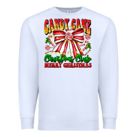 White Candy Cane Christmas Club Premium Sweatshirt - CowhideDigitalArt