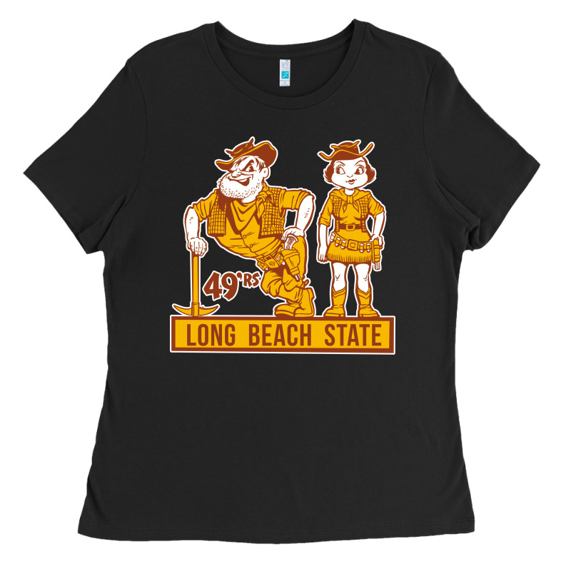 Vintage Cal State Long Beach 49er Mascot Couple Tr Ladies Tee by tuanDangUi | Teevron