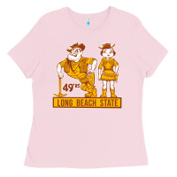 Bubblegum Pink vintage cal state long beach 49er mascot couple tr Ladies Tee - tuanDangUi