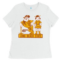 White vintage cal state long beach 49er mascot couple tr Ladies Tee - tuanDangUi
