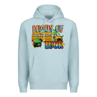 Blue Mist Loads of luck with school bus St. Patrick's Day Premium Hoodie - FaDigitalArtStudio