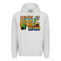 Dove Grey Loads of luck with school bus St. Patrick's Day Premium Hoodie - FaDigitalArtStudio