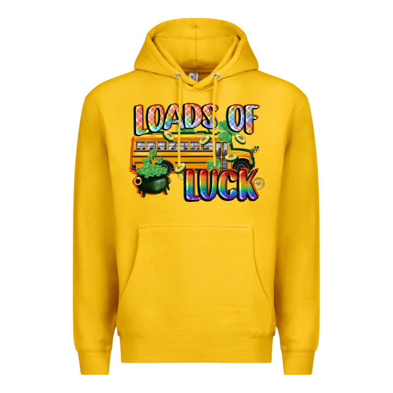 Loads Of Luck With School Bus St. Patrick's Day Premium Hoodie by FaDigitalArtStudio | Teevron