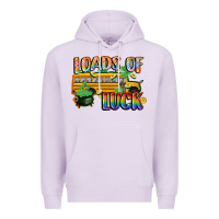 Lilac Loads of luck with school bus St. Patrick's Day Premium Hoodie - FaDigitalArtStudio