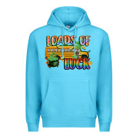 Ocean Blue Loads of luck with school bus St. Patrick's Day Premium Hoodie - FaDigitalArtStudio