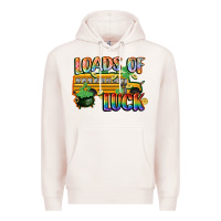 Pale Pink Loads of luck with school bus St. Patrick's Day Premium Hoodie - FaDigitalArtStudio