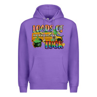 Purple Loads of luck with school bus St. Patrick's Day Premium Hoodie - FaDigitalArtStudio