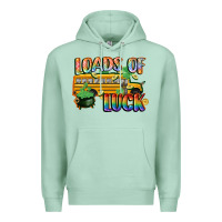 Seafoam Loads of luck with school bus St. Patrick's Day Premium Hoodie - FaDigitalArtStudio