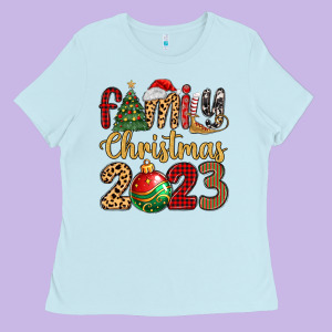 Family Christmas 2023 Ladies Tee Designed By Maliassmallbusiness