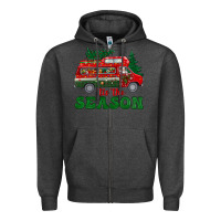 Charcoal Heather christmas 'tis the season Zipper Hoodie - BundleAndBundleShop