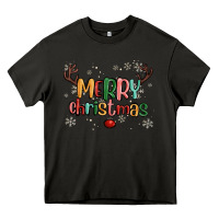 Asphalt merry christmas raindeerr Heavy Core Tee - MaliasSmallBusiness
