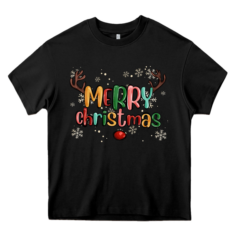 Merry Christmas Raindeerr Heavy Core Tee by MaliasSmallBusiness | Teevron
