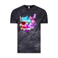 Cloud Black Be a Flamingo in a Flock of Pigeons Vintage Tee - Bettercallsaul