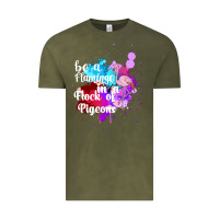 Vintage Olive Be a Flamingo in a Flock of Pigeons Vintage Tee - Bettercallsaul