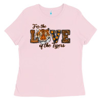 Bubblegum Pink love of the tigers Ladies Tee - RanaPortraitStore