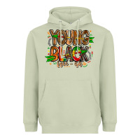 Matcha young black free ish Heavyweight Hoodie - CowhideDigitalArt