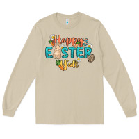 Mushroom Happy Easter y'all Easter Day Long Sleeve Tee - HowdyJamesFarm