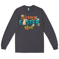 Smoke Happy Easter y'all Easter Day Long Sleeve Tee - HowdyJamesFarm