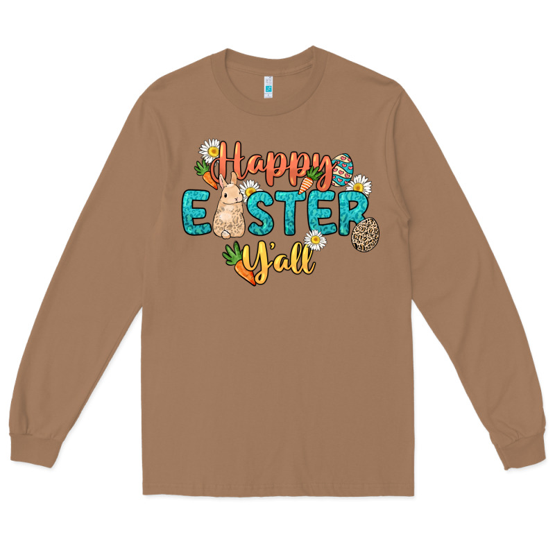 Happy Easter Y'all Easter Day Long Sleeve Tee by HowdyJamesFarm | Teevron