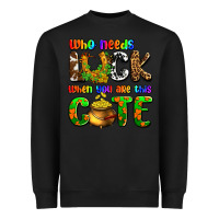 Black Who needs luck when you are this cute Heavyweight Sweatshirt - OliviaCreatesArt