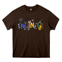 Chocolate Brown engineer Heavy Core Tee - NancyCooperArtShop