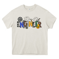 Cream engineer Heavy Core Tee - NancyCooperArtShop