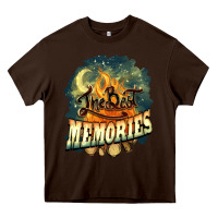 Chocolate Brown camping the best memories Heavy Core Tee - NancyCooperArtShop