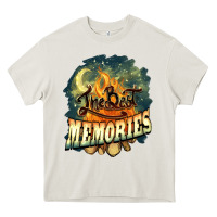 Cream camping the best memories Heavy Core Tee - NancyCooperArtShop