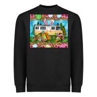 Black Easter Day camping Heavyweight Sweatshirt - OliviaCreatesArt