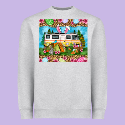 Easter Day Camping Heavyweight Sweatshirt Designed By Oliviacreatesart