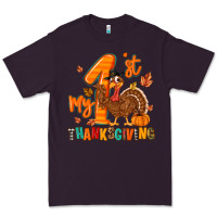 Plum my first thanksgiving Premium Tee - MaliasSmallBusiness