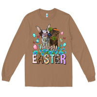 Toasted Coconut Happy Easter Heifers Easter Day Long Sleeve Tee - HowdyJamesFarm