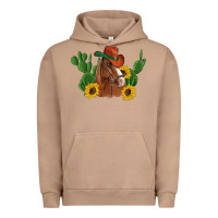 Pigment Burro western horse cowboy hat cactus sunflowers Urban Hoodie - Artiststas