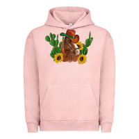 Pigment Salmon western horse cowboy hat cactus sunflowers Urban Hoodie - Artiststas