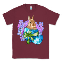 Burgundy easter bunny egg flowers Classic Tee - RanaPortraitStore