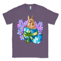 Lavender easter bunny egg flowers Classic Tee - RanaPortraitStore