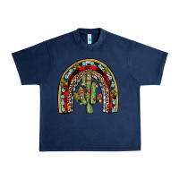 Navy christmas cactus rainbow Urban Heavy Tee - JahusDesignShop