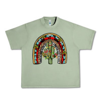 Oil Green christmas cactus rainbow Urban Heavy Tee - JahusDesignShop