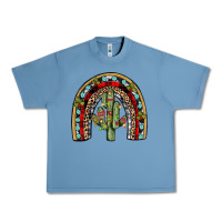 Pebble Blue christmas cactus rainbow Urban Heavy Tee - JahusDesignShop
